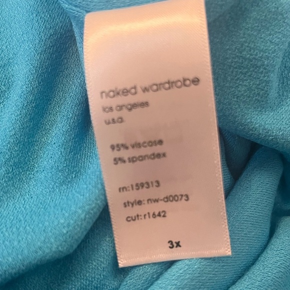 Naked Wardrobe NWT One Shoulder Cut Out Mini Dress in Ocean Blue - Picture 8 of 9
